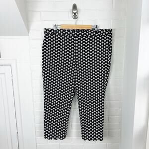 Talbots Patterned Chatham Crop Ankle Pants Size 16